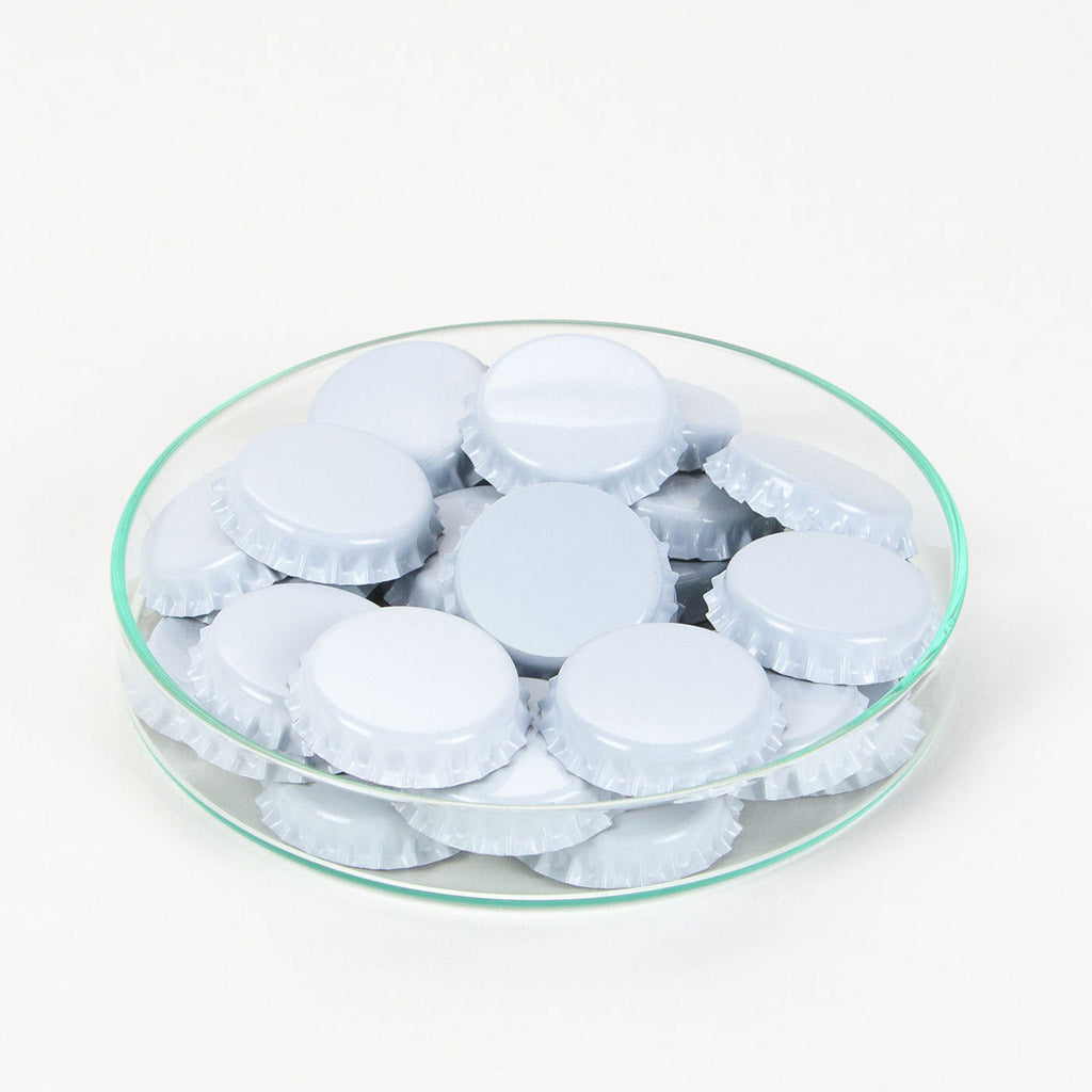 Beyaz Renk Bira Şişesi Kapağı - Butikmatik