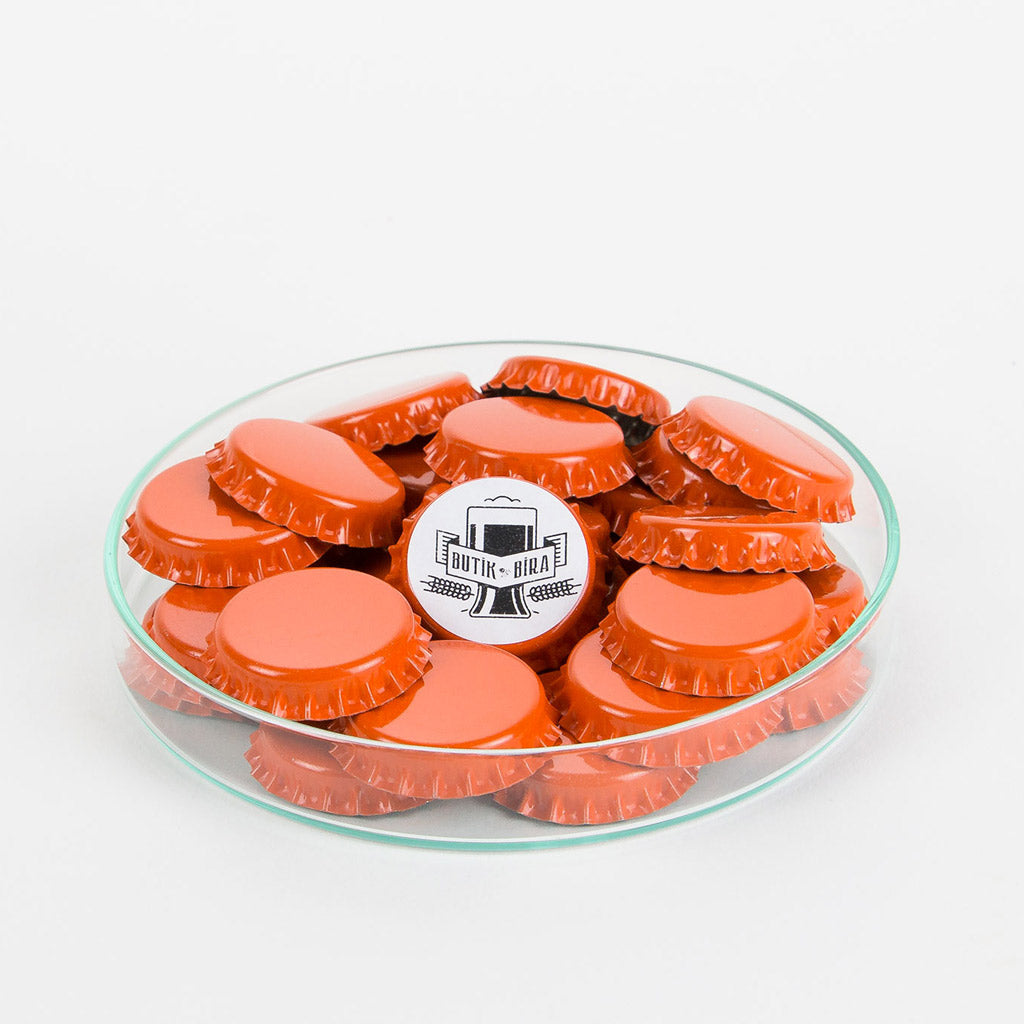 Turuncu Renk Bira Şişesi Kapağı - Butikmatik