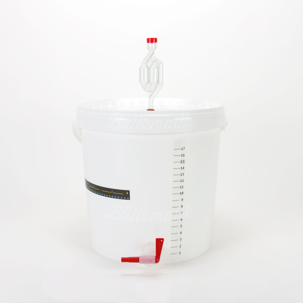 Musluklu Mayalanma Fermantasyon Kovası - 22 Litre - Butikmatik